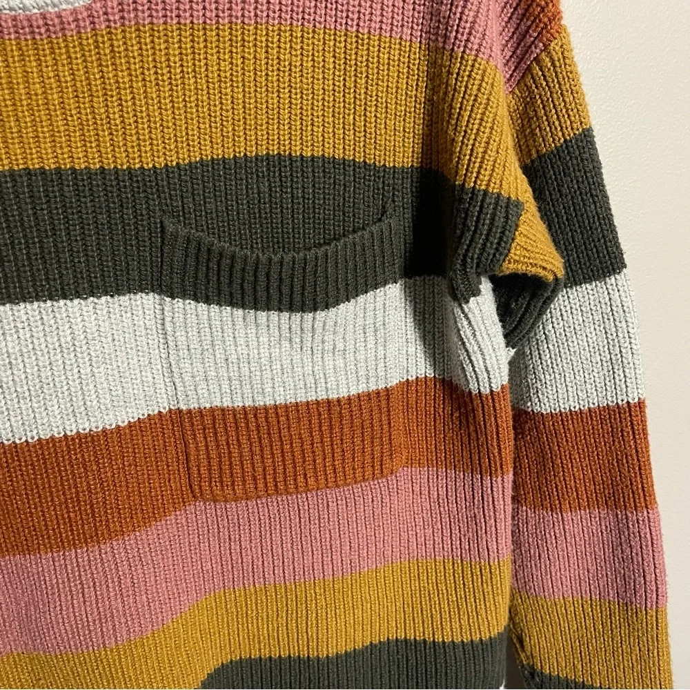 Madewell Sweater colorful striped pullover knit size small